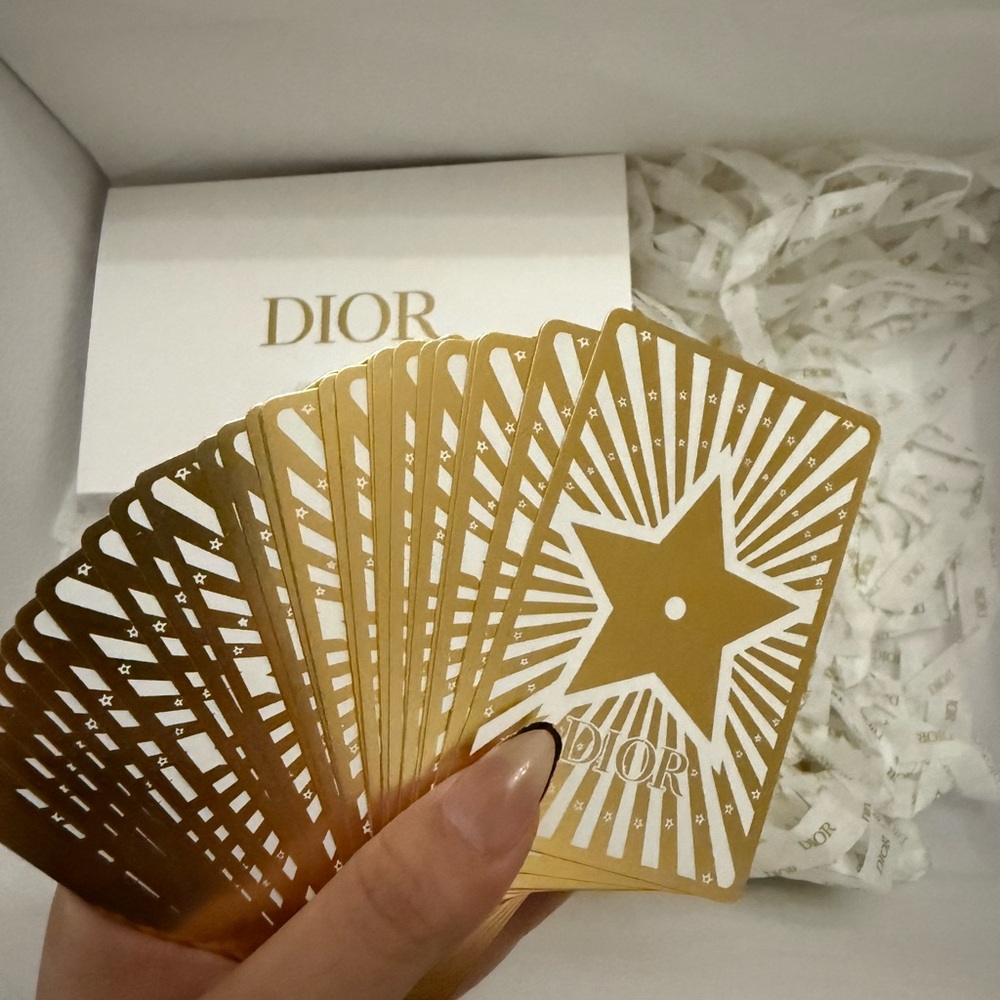 Dior Gold Starburst Playing Cards
